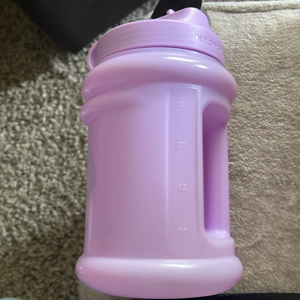 Hydrojug Kids Bottle with Black and Purple Heart Sleeve